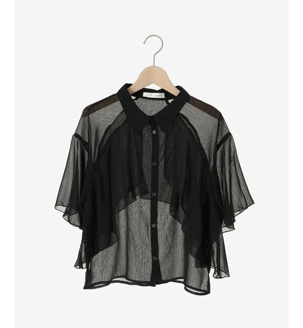  「シアーケープブラウス」|シャツ・ブラウス|