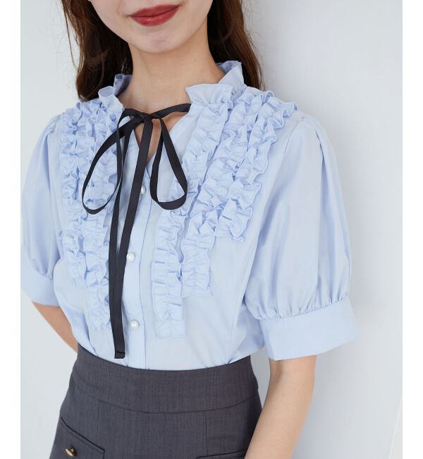  「リボンフリルブラウス」|シャツ・ブラウス|