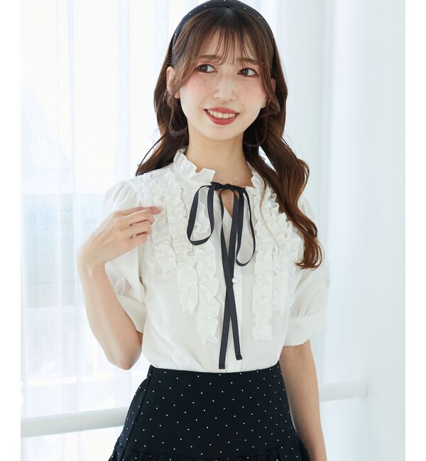  「リボンフリルブラウス」|シャツ・ブラウス|