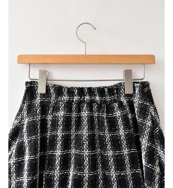  「レイヤードデザインツイードスカパン」|キュロット|