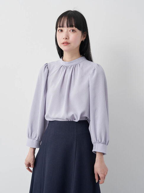 earth music&ecology「Checkドビーブラウス」|シャツ・ブラウス|