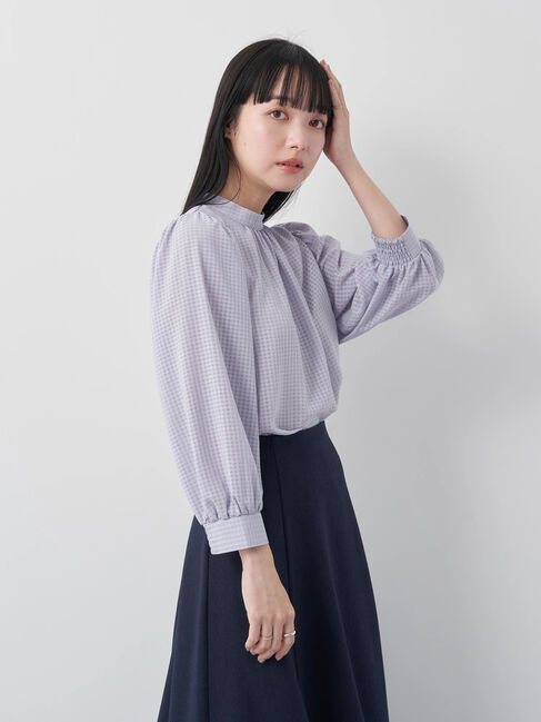 earth music&ecology「Checkドビーブラウス」|シャツ・ブラウス|