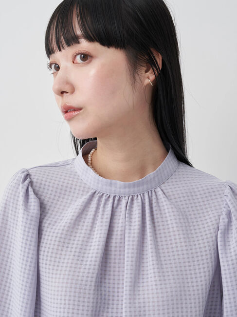 earth music&ecology「Checkドビーブラウス」|シャツ・ブラウス|