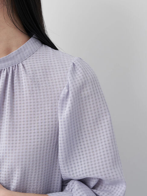earth music&ecology「Checkドビーブラウス」|シャツ・ブラウス|