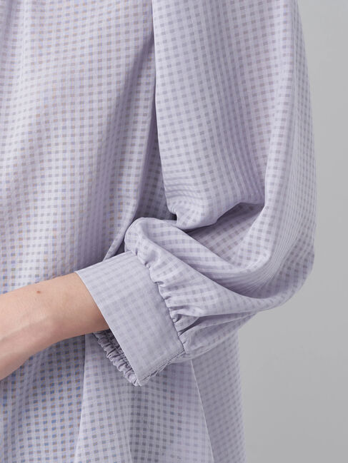 earth music&ecology「Checkドビーブラウス」|シャツ・ブラウス|