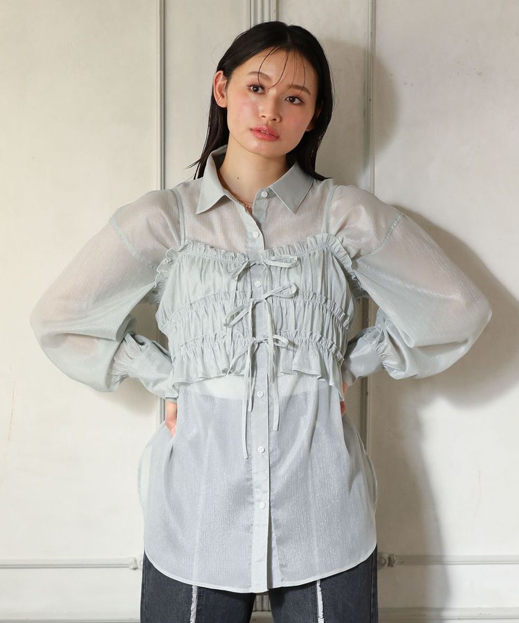 Green Parks「・ELENCARE DUE シアービスチェ付シャツ」|シャツ・ブラウス|Green