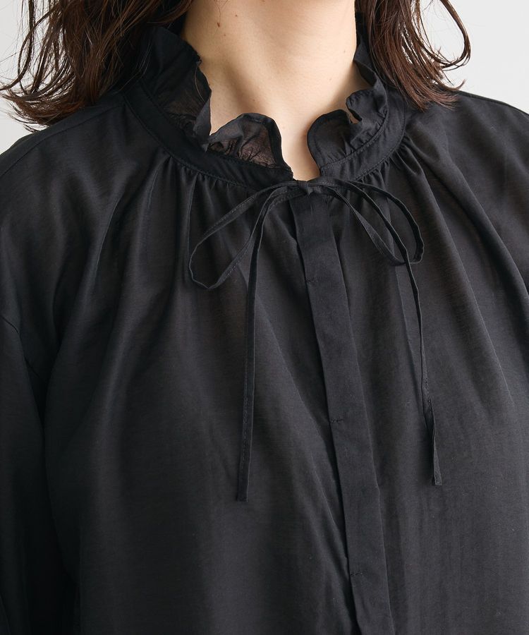 Green Parks「フリルカラーリボンブラウス」|シャツ・ブラウス|