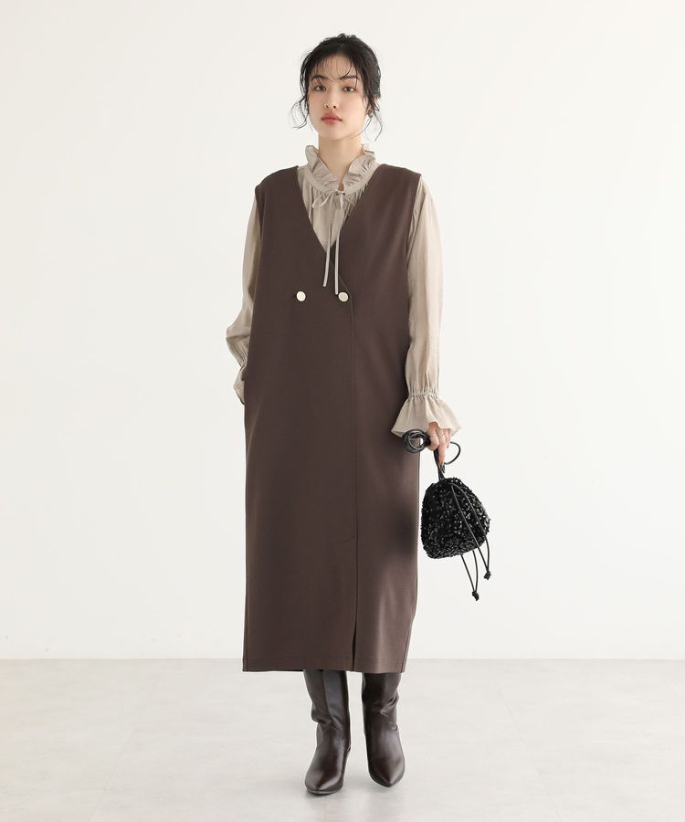 Green Parks「フリルカラーリボンブラウス」|シャツ・ブラウス|