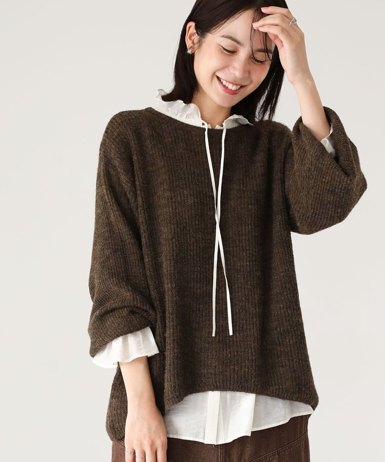 Green Parks「フリルカラーリボンブラウス」|シャツ・ブラウス|