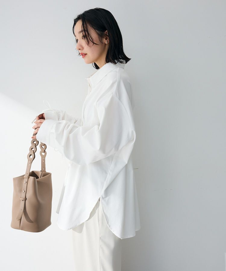 Green Parks「【WEB限定】ドロストシャーリングウエストタックシャツⅡ」|シャツ・ブラウス|