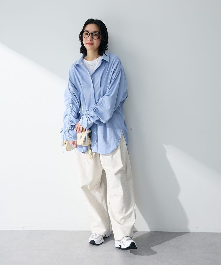 Green Parks「【WEB限定】ドロストシャーリングウエストタックシャツⅡ」|シャツ・ブラウス|