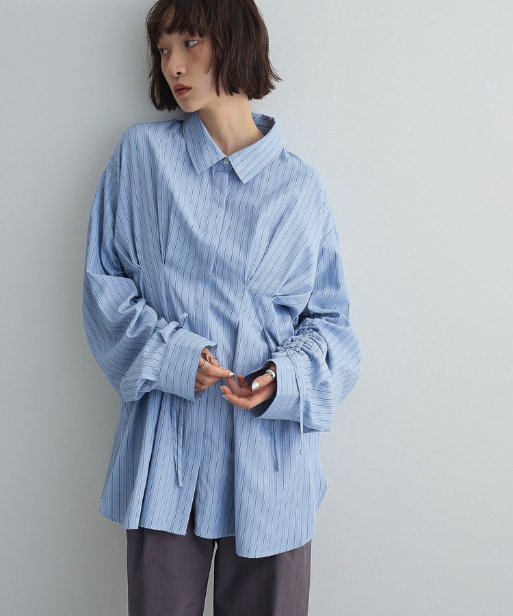 Green Parks「【WEB限定】ドロストシャーリングウエストタックシャツⅡ」|シャツ・ブラウス|