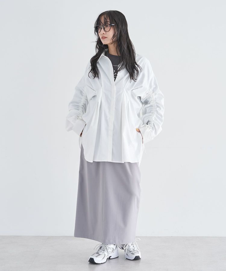 Green Parks「【WEB限定】ドロストシャーリングウエストタックシャツⅡ」|シャツ・ブラウス|