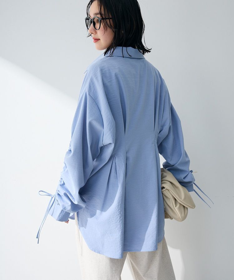 Green Parks「【WEB限定】ドロストシャーリングウエストタックシャツⅡ」|シャツ・ブラウス|