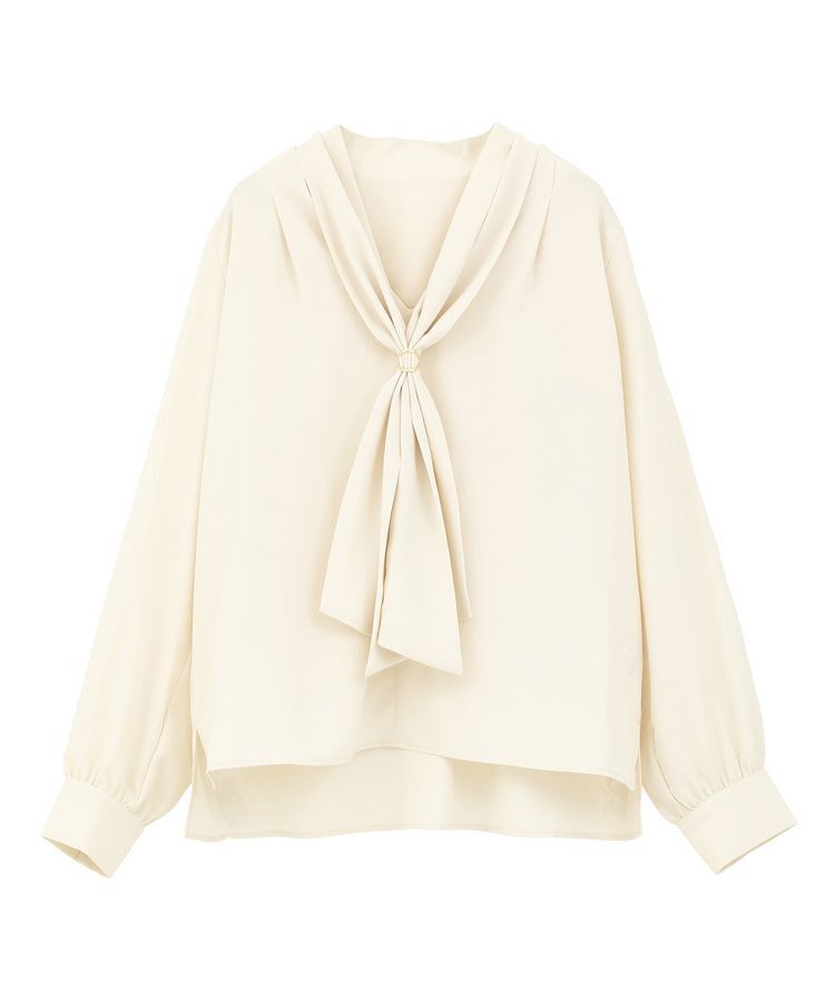 YECCA VECCA「スカーフリング付きボウタイブラウス」|シャツ・ブラウス|