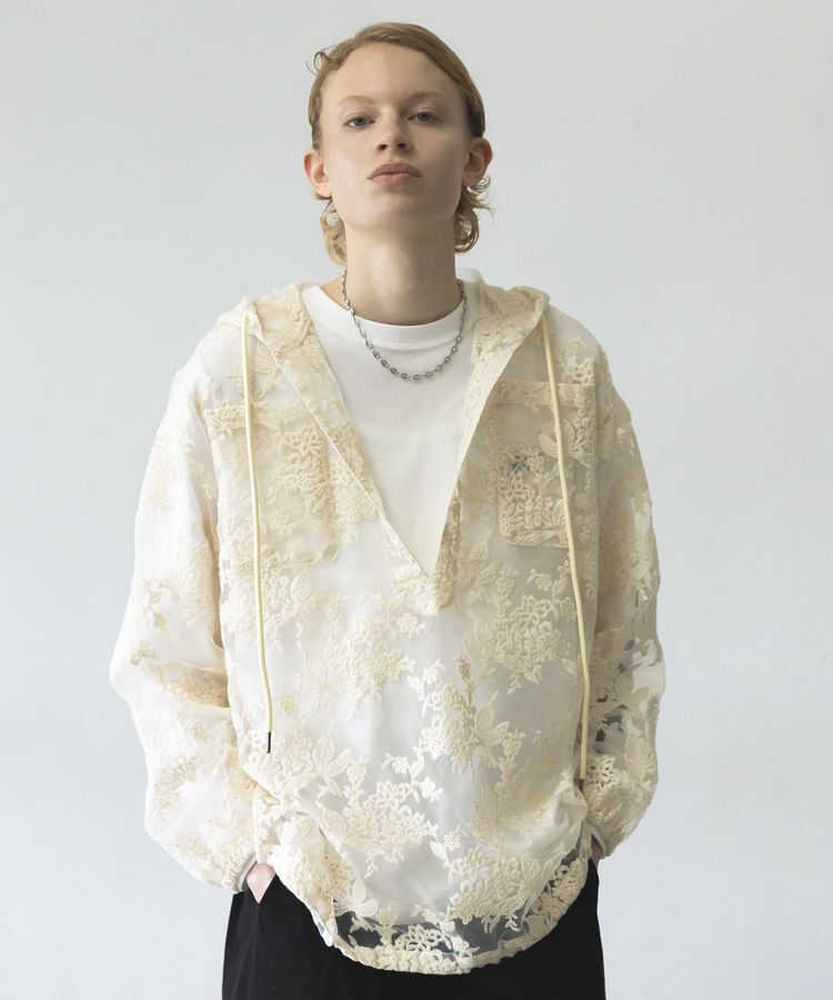 GARAGE OF GOOD CLOTHING「レーススキッパーアノラックパーカー」|シャツ・ブラウス|Ivory