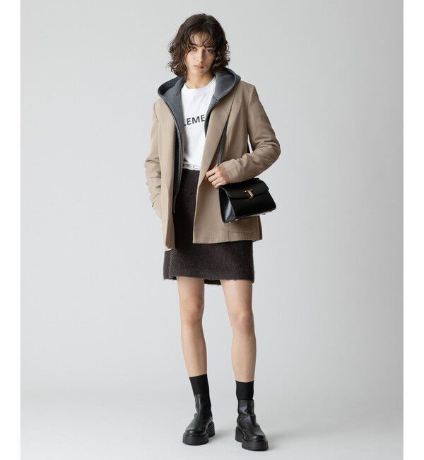 allureville「ビスコースウールボタンレスジャケット」|テーラードジャケット|