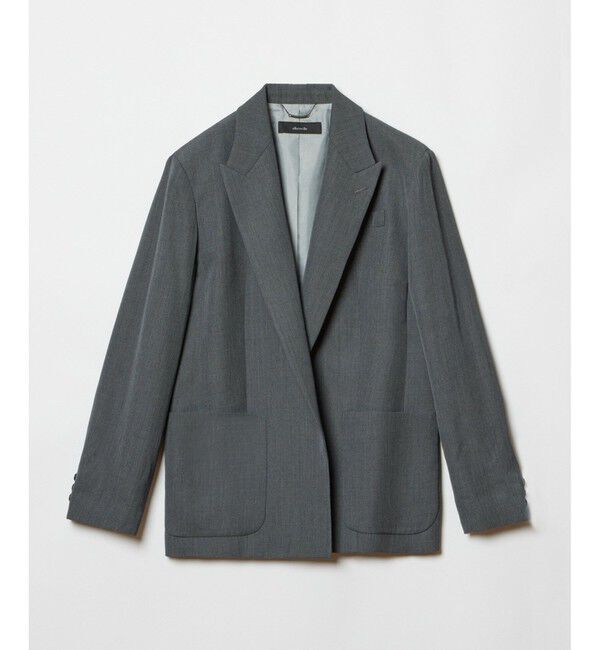 allureville「ビスコースウールボタンレスジャケット」|テーラードジャケット|