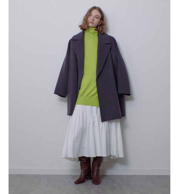 allureville「リバービッグカラーミドル丈コート」|その他|