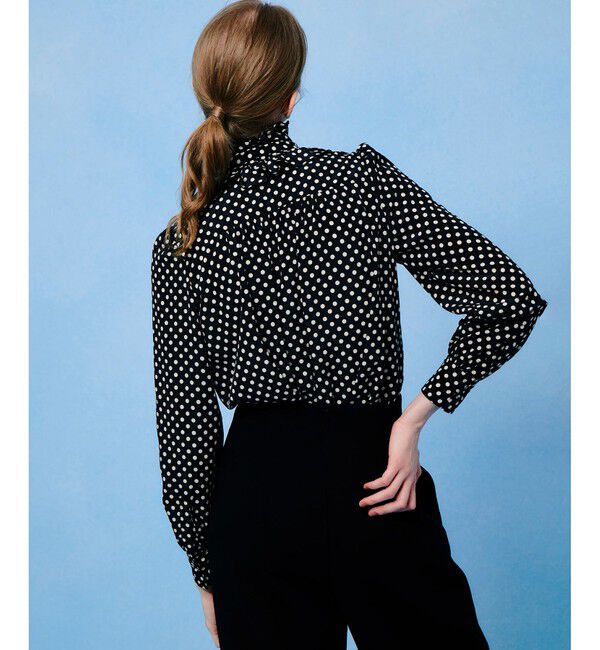 LOULOU WILLOUGHBY「【LOULOU WILLOUGHBY】◇デシンドットフリルボウタイブラウス」|シャツ・ブラウス|
