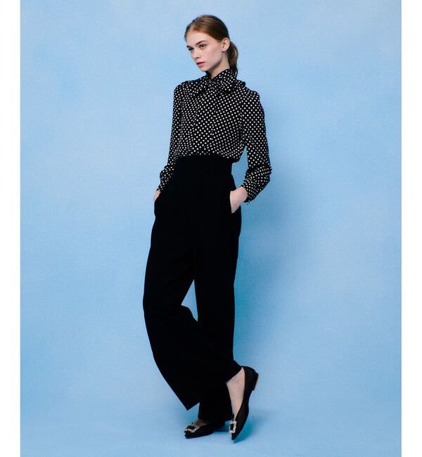 LOULOU WILLOUGHBY「【LOULOU WILLOUGHBY】◇デシンドットフリルボウタイブラウス」|シャツ・ブラウス|