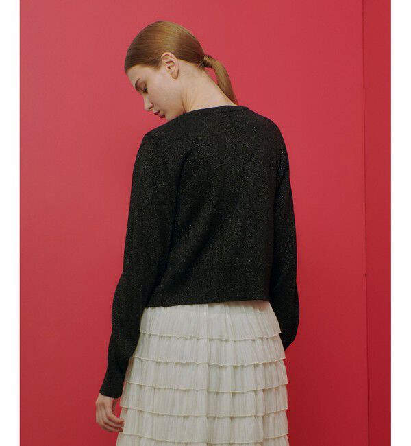 LOULOU WILLOUGHBY「【LOULOU WILLOUGHBY】ラメメランジェカーディガン」|カーディガン|