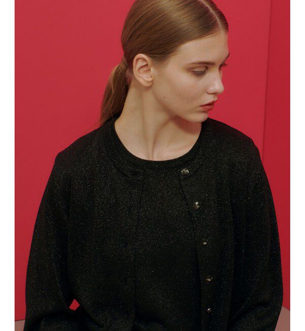 LOULOU WILLOUGHBY「【LOULOU WILLOUGHBY】ラメメランジェカーディガン」|カーディガン|