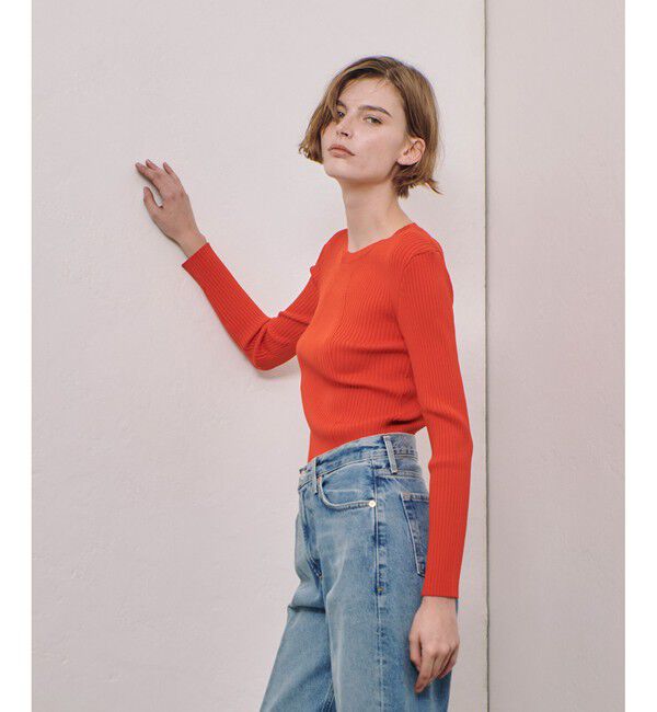 allureville「リブキリカエデザインプルオーバー」|ニット・セーター|