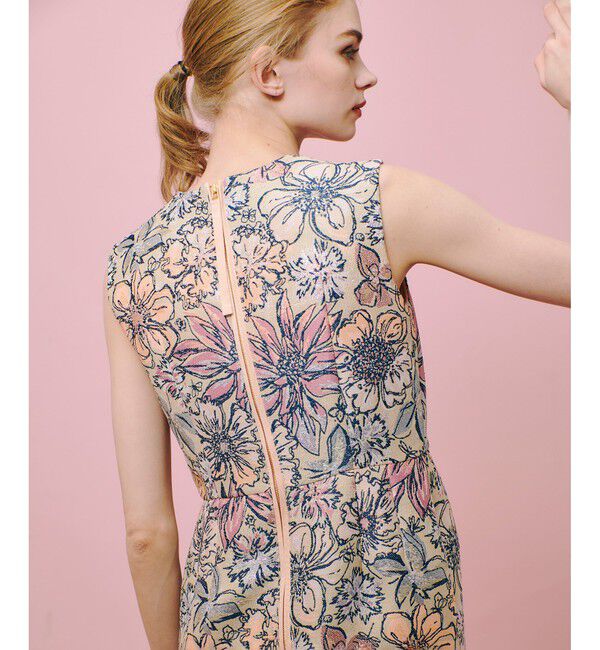 LOULOU WILLOUGHBY「【LOULOU WILLOUGHBY】MALHIAフラワージャガードノースリワンピース」|ワンピース|