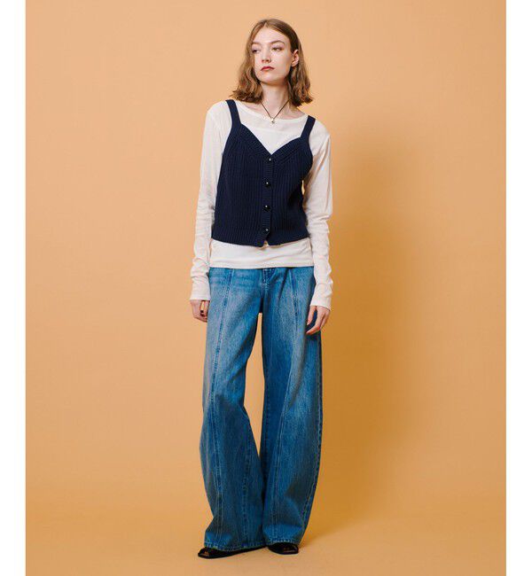 allureville「◇ラインデニムパンツ」|デニム|