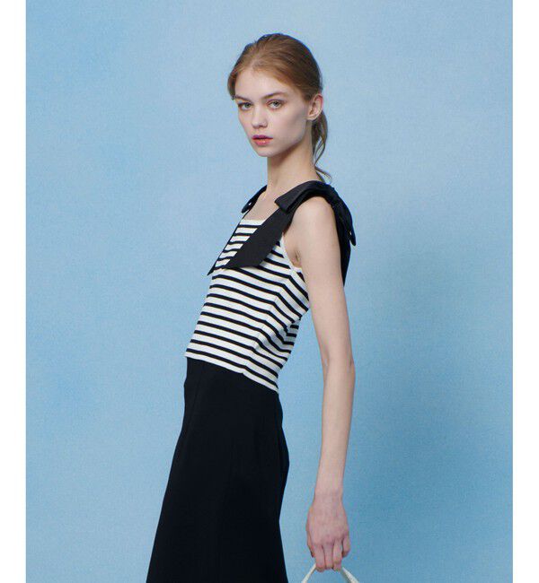 LOULOU WILLOUGHBY「【LOULOU WILLOUGHBY】ショルダーリボンミニタンクプルオーバー」|ニット・セーター|