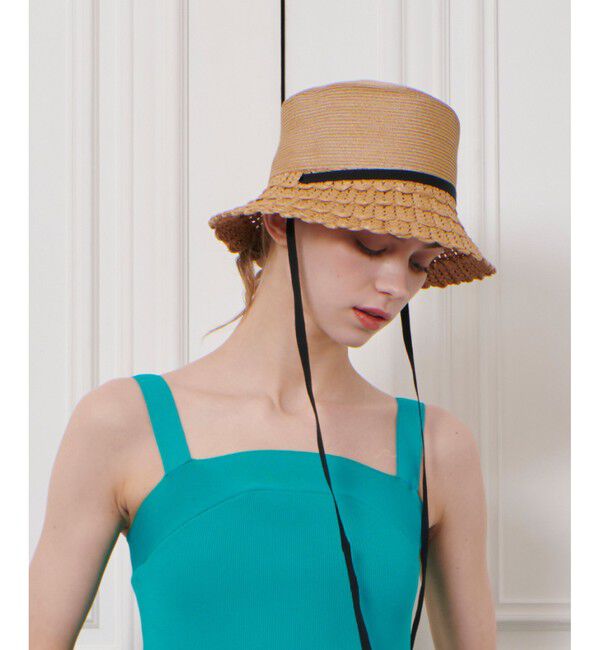 LOULOU WILLOUGHBY「【LOULOU WILLOUGHBY】スカラップブリムバケットハット」|ハット|
