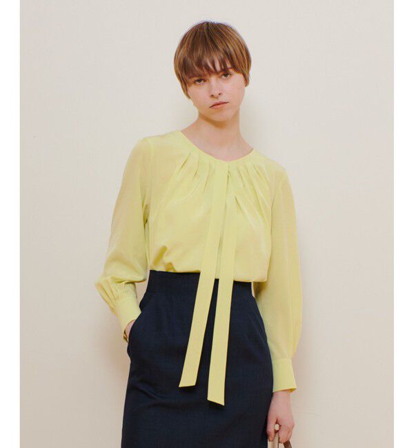 allureville「シルキータックボウブラウス」|シャツ・ブラウス|