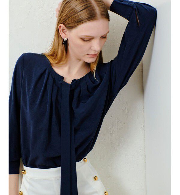 allureville「シルキータックボウブラウス」|シャツ・ブラウス|