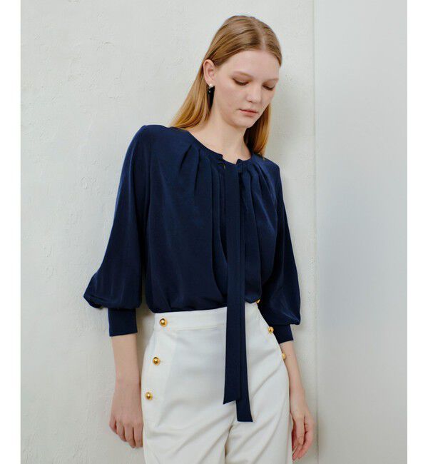 allureville「シルキータックボウブラウス」|シャツ・ブラウス|