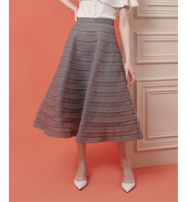 LOULOU WILLOUGHBY「【LOULOU WILLOUGHBY】ダブルラッセルステッチスカート」|スカート|