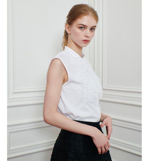 LOULOU WILLOUGHBY「【LOULOU WILLOUGHBY】フロントシアーフリルブラウス」|シャツ・ブラウス|