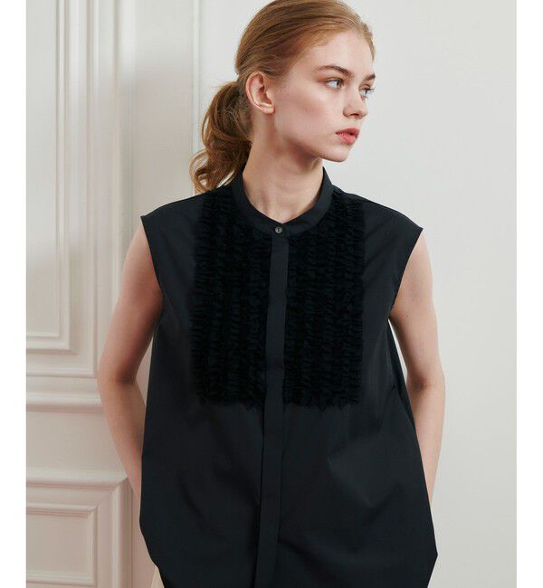 LOULOU WILLOUGHBY「【LOULOU WILLOUGHBY】フロントシアーフリルブラウス」|シャツ・ブラウス|