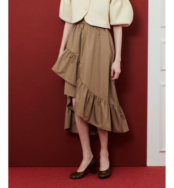 LOULOU WILLOUGHBY「【LOULOU WILLOUGHBY】レイヤーアシンメトリースカート」|スカート|