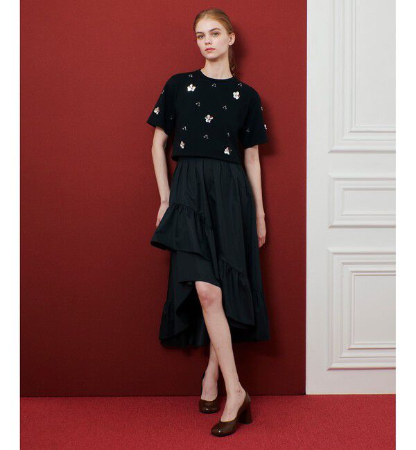 LOULOU WILLOUGHBY「【LOULOU WILLOUGHBY】レイヤーアシンメトリースカート」|スカート|