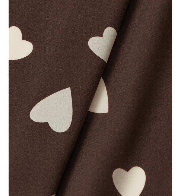 LOULOU WILLOUGHBY「WEB限定【LOULOU WILLOUGHBY】デシンハートプリントボウタイブラウス」|シャツ・ブラウス|