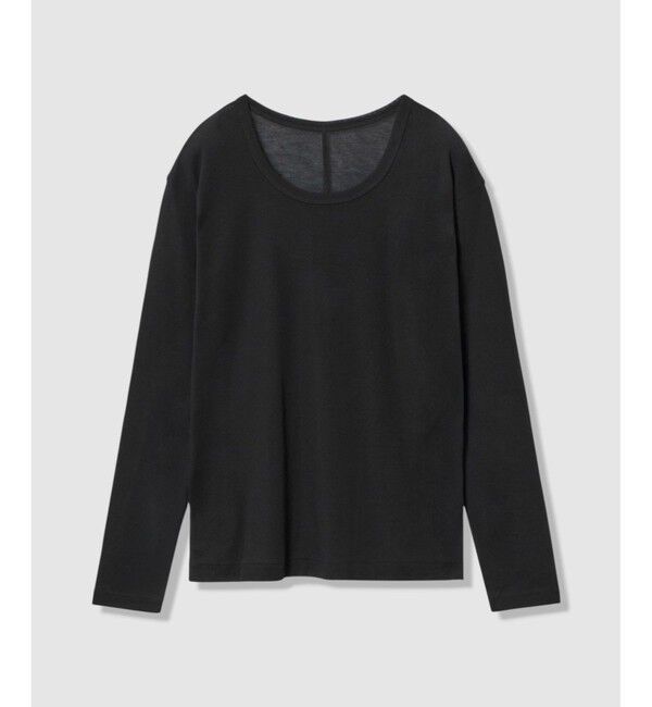 allureville「強撚シアーフライスプルオーバー」|Tシャツ・カットソー|ブラック