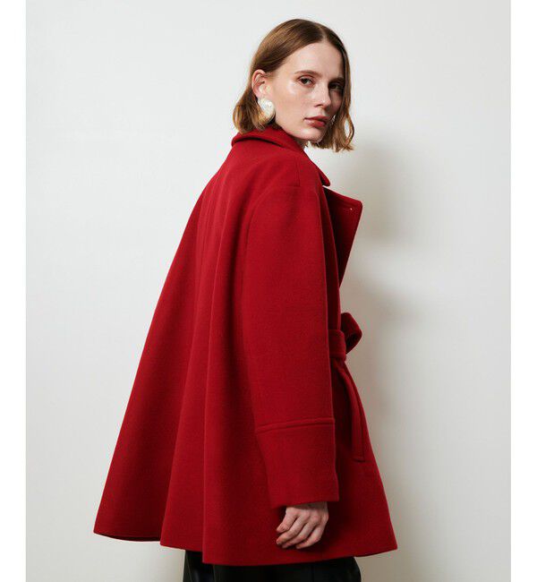 allureville「パイルメルトンデザインＰコート」|ピーコート|