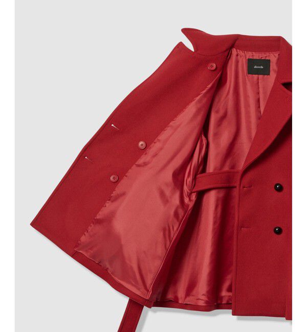 allureville「パイルメルトンデザインＰコート」|ピーコート|