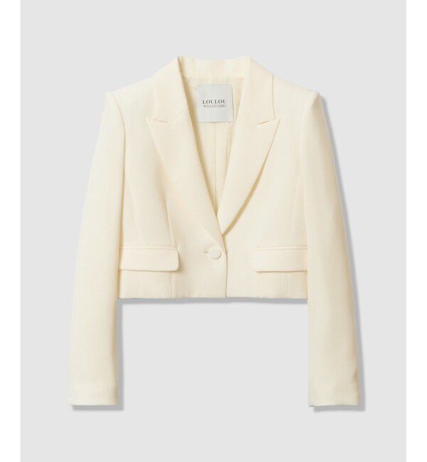 LOULOU WILLOUGHBY「【LOULOU WILLOUGHBY】ダブルクロスショートジャケット」|テーラードジャケット|