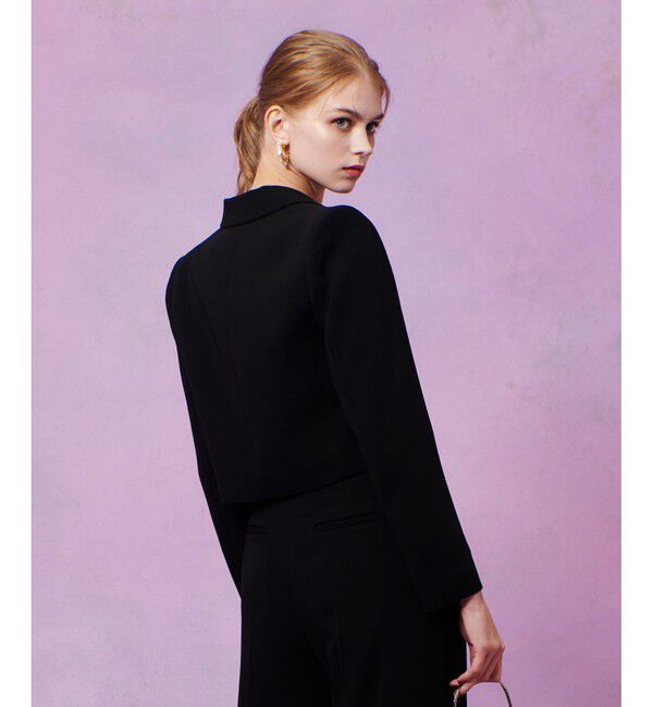 LOULOU WILLOUGHBY「【LOULOU WILLOUGHBY】ダブルクロスショートジャケット」|テーラードジャケット|