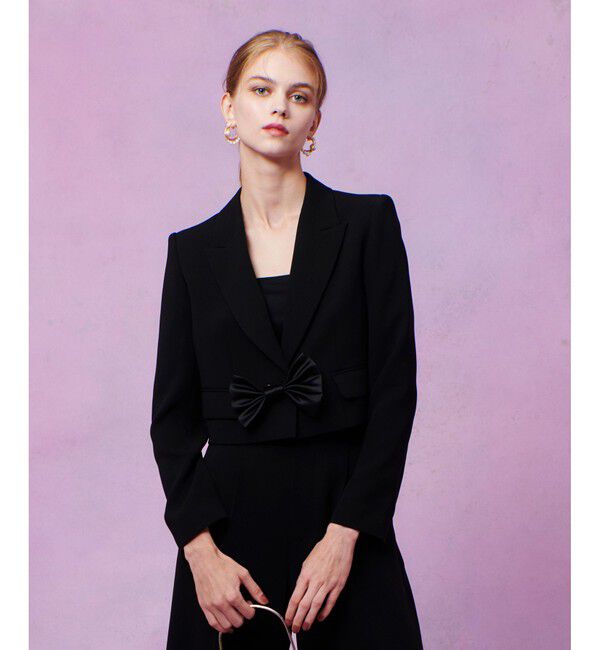 LOULOU WILLOUGHBY「【LOULOU WILLOUGHBY】ダブルクロスショートジャケット」|テーラードジャケット|