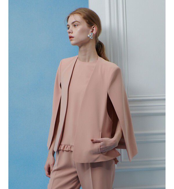 LOULOU WILLOUGHBY「◇【LOULOU WILLOUGHBY】リトルブラックケープジャケット」|ノーカラージャケット|