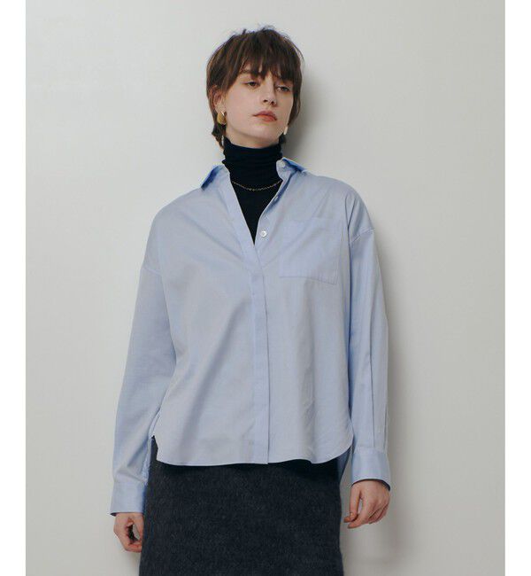 allureville「コットンオックスラウンドヘムシャツ」|シャツ・ブラウス|