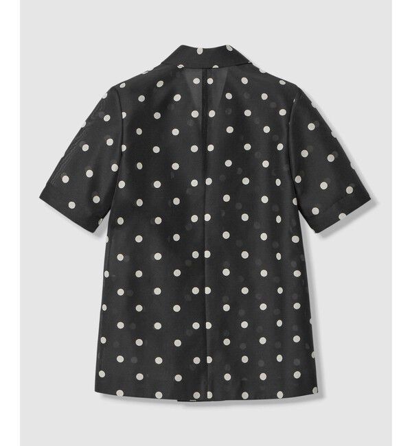 LOULOU WILLOUGHBY「【LOULOU WILLOUGHBY】オーガンドットハーフスリーブジャケット」|テーラードジャケット|